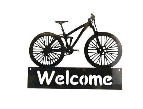 fabricated metal bicycle crank signs|Custom Bike Metal Signs .